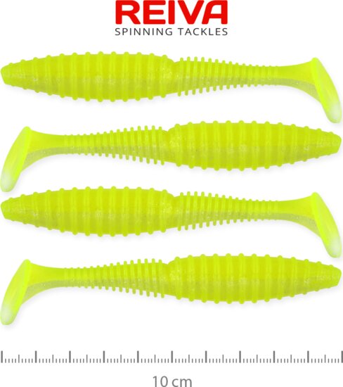 Reiva Zander Power Shad 10cm 4db/cs (Flash Lemonade)