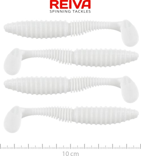 Reiva Zander Power Shad 10cm 4db/cs (Classic White)