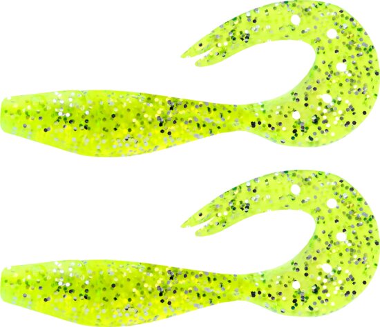 Nevis Twister Shad 14cm 2db/cs (Zöld flitter)