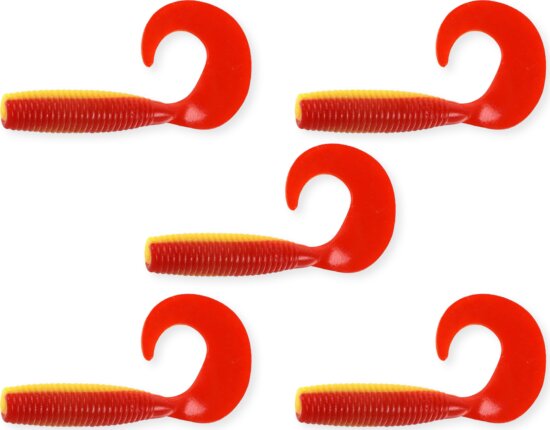 Nevis Twister 7,5cm 5db/cs sárga-piros