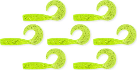 Nevis Twister 6cm 7db/cs fluo zöld flitter