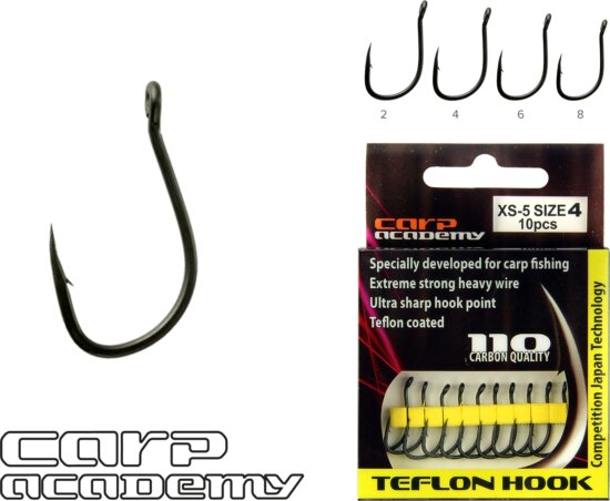 Carp Academy Teflon Hook XS-5 4-es