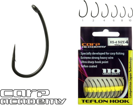 Carp Academy Teflon Hook XS-4 1-es