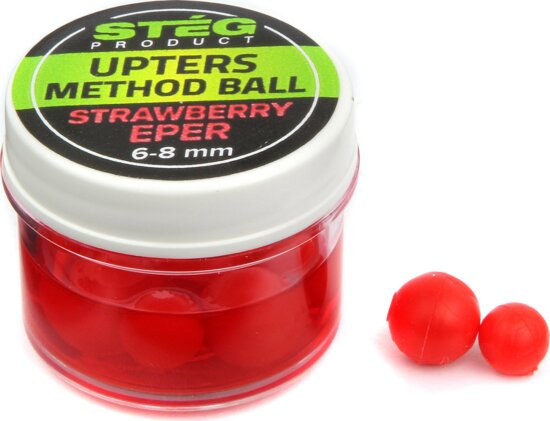 Stég Upters Method Ball Strawberry 6-8mm 10db/dob.