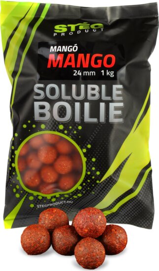 Stég Product Soluble Boilie 24mm Mango 1kg
