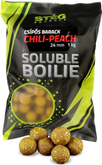 Stég Product Soluble Boilie 20mm Chili-Peach 1kg