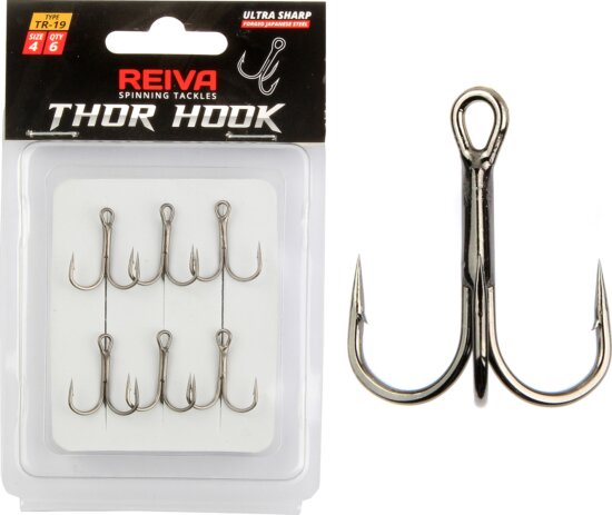 Reiva Treble Hook TR-19 4-es 6db/cs