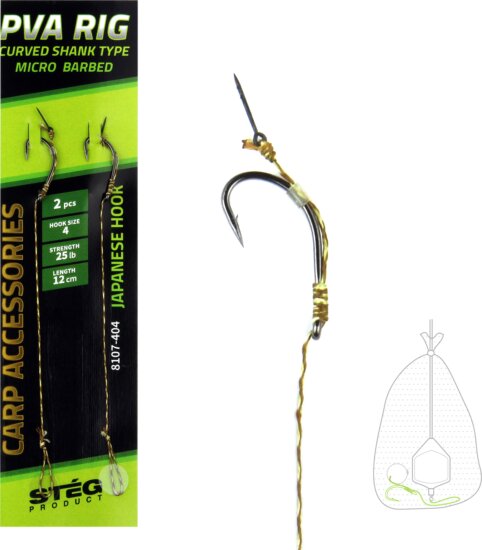 Stég PVA Előke horogtüskével 12cm 4-es 2db/cs