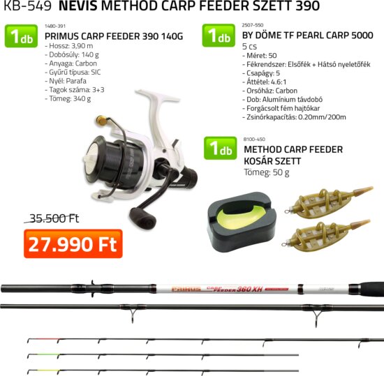Nevis Method Carp feeder szett 390 1480-391+ 2507-550+ 8100-450