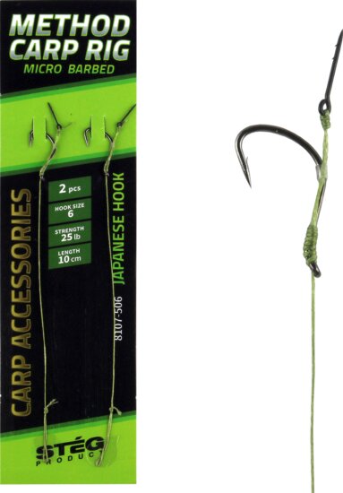 Stég Method Carp előke tüskével 10cm 8-as 2db/cs