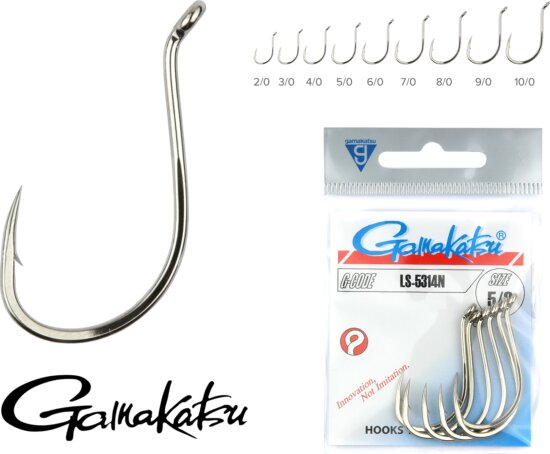 Gamakatsu LS-5314N/800 8/0 6/cs.