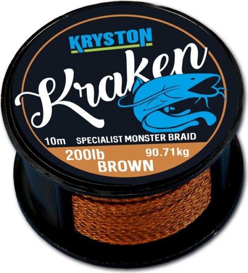 Kryston Kraken Monster Braid 200Lbs 10m Brown