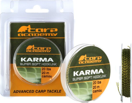 Carp Academy Karma Hooklink 20m 25lb Camo