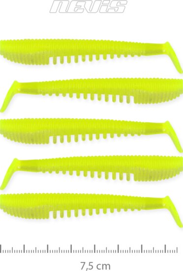 Nevis Impulse Shad 7.5cm 5db/cs (Flash Lemonade)