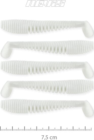 Nevis Impulse Shad 7.5cm 5db/cs (Classic white)
