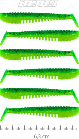 Nevis Impulse Shad 6.3cm 6db/cs (Poison green)