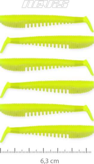 Nevis Impulse Shad 6.3cm 6db/cs (Flash Lemonade)