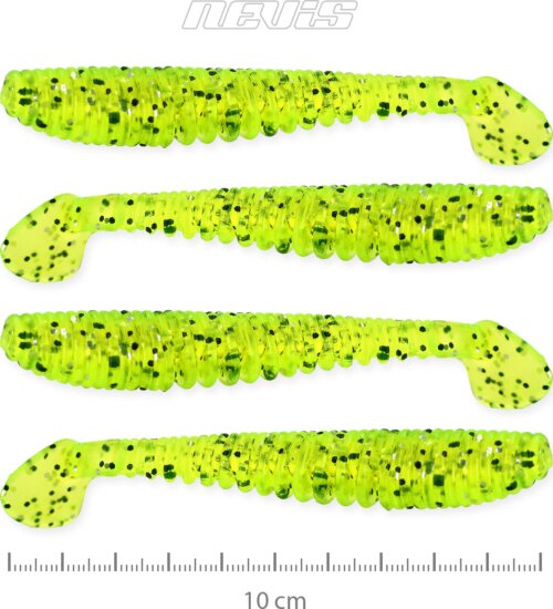 Nevis Impulse Shad 10cm 4db/cs (Poppy green)
