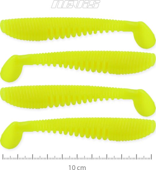 Nevis Impulse Shad 10cm 4db/cs (Lemonade)