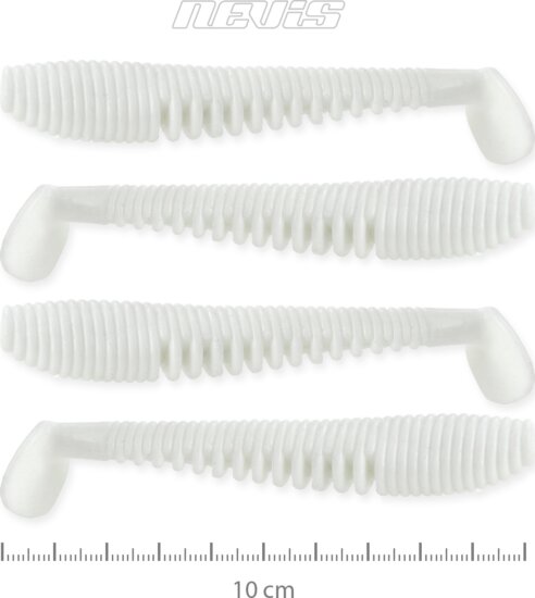 Nevis Impulse Shad 10cm 4db/cs (Classic White)