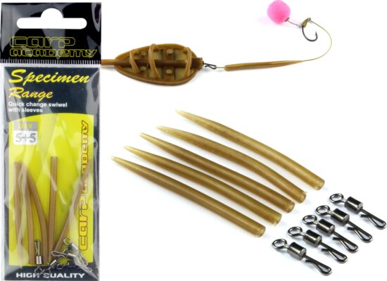 Carp Academy Gyorscsatlakozó szilikoncsővel XL 5+5db