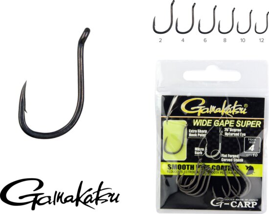 Gamakatsu G-Carp Wide Gape Super 10/cs. 10-es
