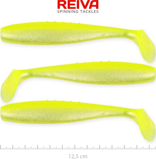 Reiva Flat Minnow shad 12,5cm 3db/cs (Flash Lemonade)