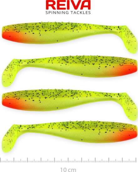 Reiva Flat Minnow shad 10cm 4db/cs (Watermelon)
