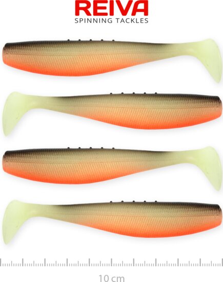 Reiva Flat Minnow shad 10cm 4db/cs (UV Roach)