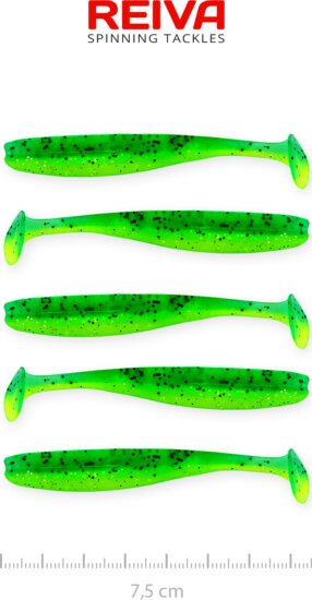 Reiva Flash Shad 7.5cm 5db/cs (Poison green)