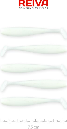 Reiva Flash Shad 7.5cm 5db/cs (Classic white)