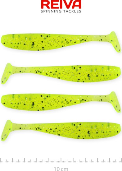 Reiva Flash Shad 10cm 4db/cs (Poppy green)