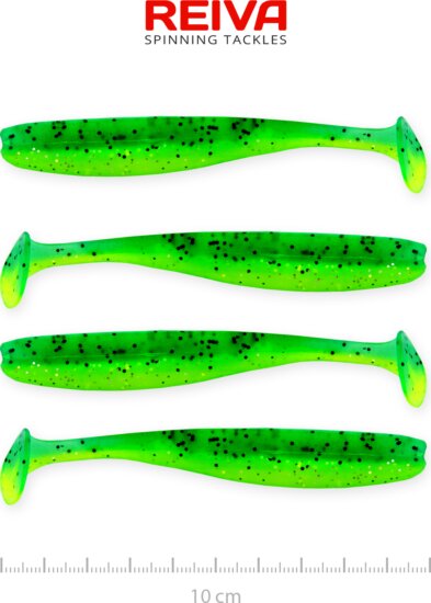 Reiva Flash Shad 10cm 4db/cs (Poison green)
