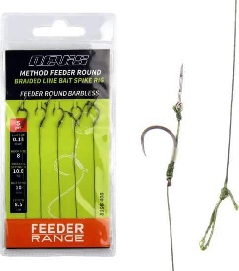 Nevis Feeder fonott előke csalitüskével 12-es 5db/cs.