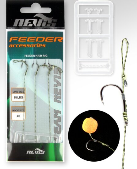 Nevis Feeder fonott előke 6 3db/cs