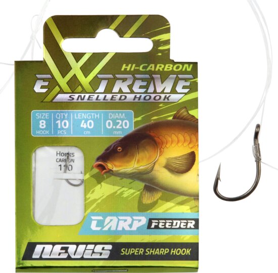 Nevis Előkötött horog feeder 10db/cs. 10-es