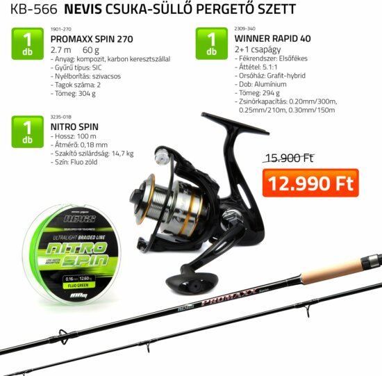 Nevis Csuka-Süllő Pergető szett 1901-270+ 2309-340+ 3235-018