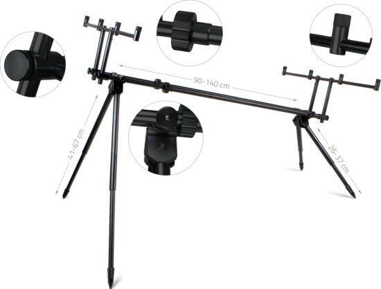 Carp Academy Alcatraz Rod Pod Black