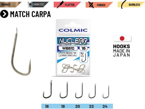 Colmic Nuclear Wb610 Bronze Barbless #22