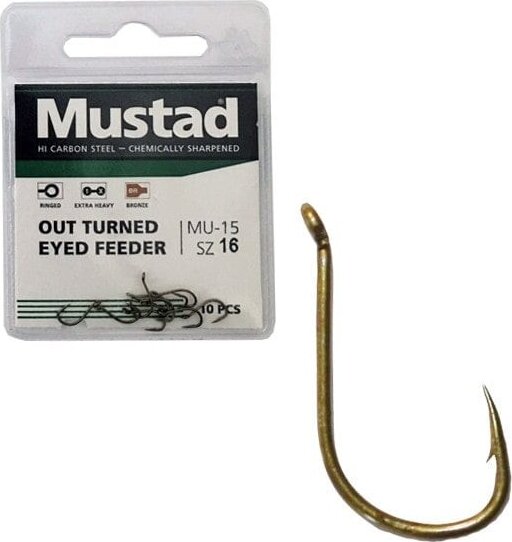 Mustad Ultra Np Out Turned Eyed Feeder 12 10db/csomag