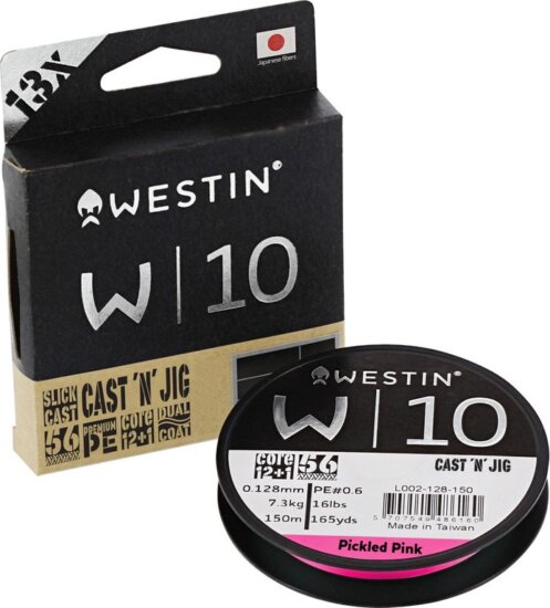 WESTIN W10 Cast 'n' Jig 13 Braid Pickled Pink 0.10mm 110m 6.1kg