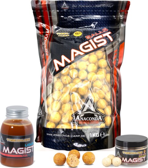 ANACONDA Magist Balls Tigernuss/ Tigrismogyoró 24mm/1kg + 250ml Liquid + 20mm Pop up szett