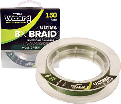 Wizard Ultima 8X 0.25mm Moss Green Braid 150M 20,37Kg