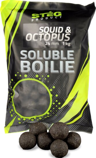 Stég Product Soluble Boilie 24mm Squid & Octopus 1kg