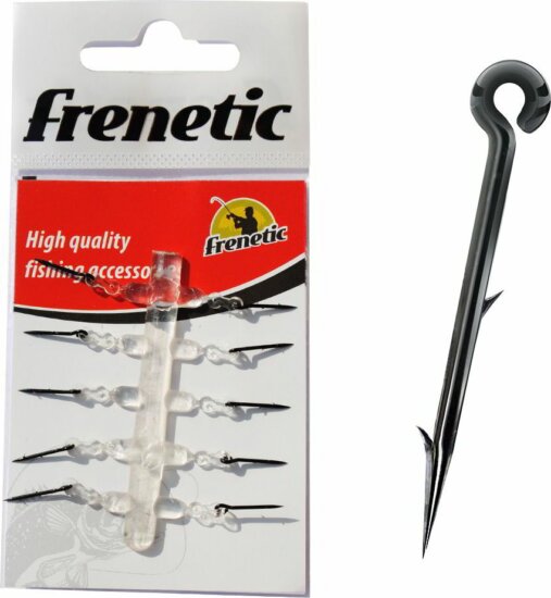 Frenetic Csali tüske szilikon levélen, 7mm, 12db/csomag, Black Nikkel