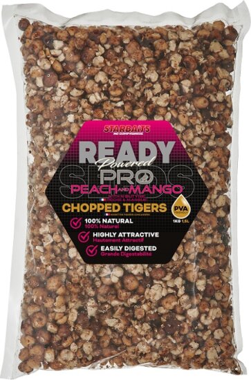 Starbaits Tigrismogyoró zúzott Chopped Ready Seeds Pro Peach Mango 1kg