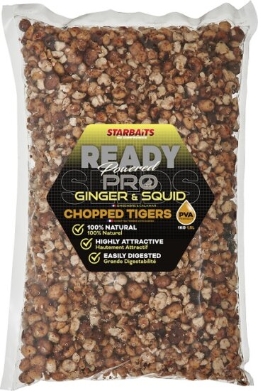 Starbaits Tigrismogyoró zúzott Chopped Ready Seeds Pro Ginger Squid 1kg