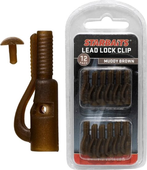 Starbaits Lead Lock Clip barna (biztonsági ólomkapocs) 12db