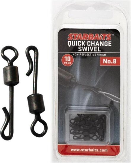 Starbaits Gyorskapocs forgó- Quick Change č.8 (10db)