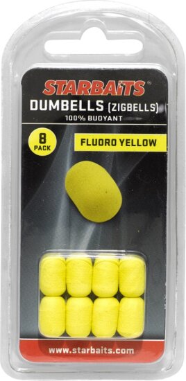 Starbaits Dumbells sárga (lebegő csali) 8db